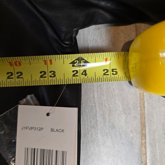 NWT Juicy Couture, Black, Plether Button-Up Jacket Large - Picture 9 of 10